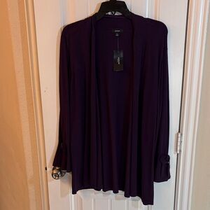 Alfani Women's Open Front Cardigan in Deep Purple